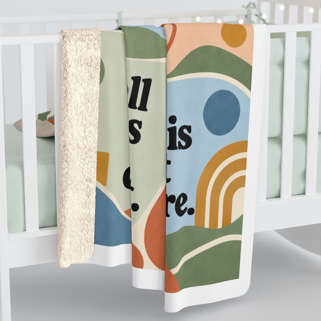 Quietly Seen Affirmation Blanket – 6 Encouraging Sayings  Sherpa Fleece Blanket