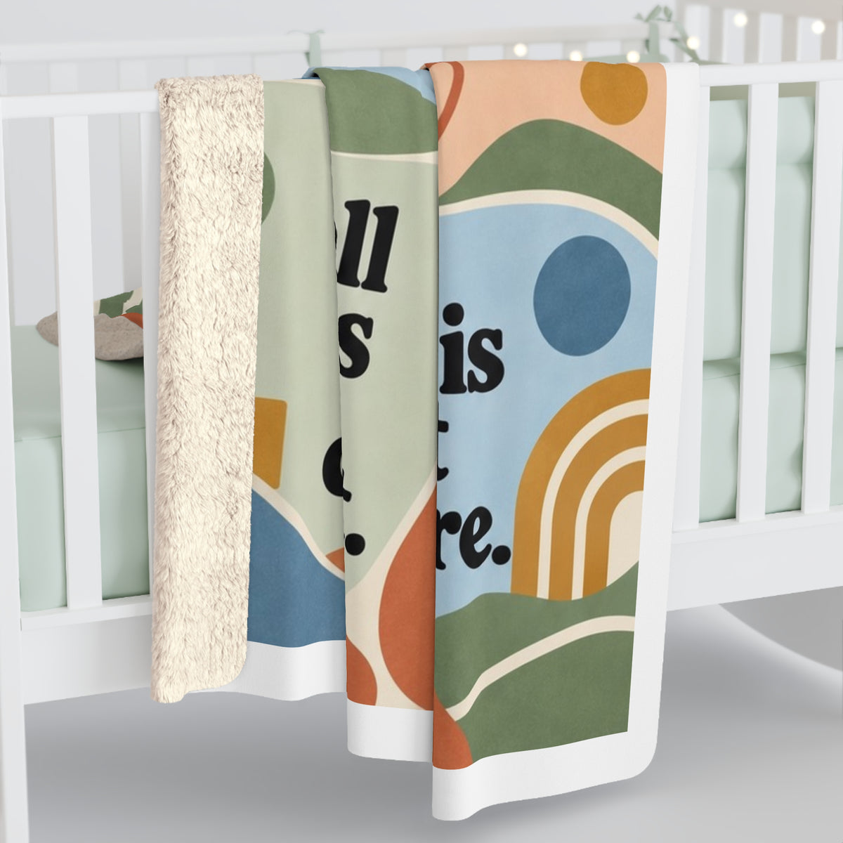 Quietly Seen Affirmation Blanket – 6 Encouraging Sayings  Sherpa Fleece Blanket