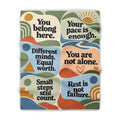 Quietly Seen Affirmation Blanket – 6 Encouraging Sayings  Sherpa Fleece Blanket