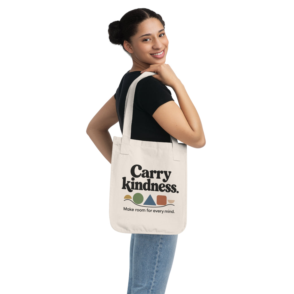 Carry Kindness Tote Bag – Mental Health & Neurodiversity Awareness  Organic Canvas Tote Bag