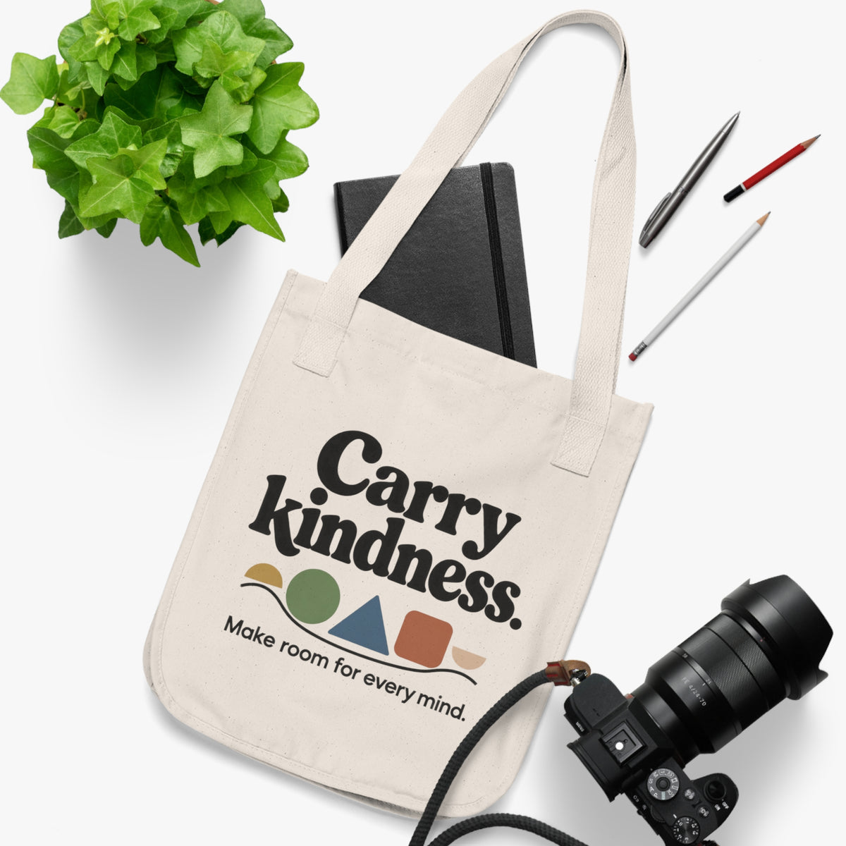 Carry Kindness Tote Bag – Mental Health & Neurodiversity Awareness  Organic Canvas Tote Bag