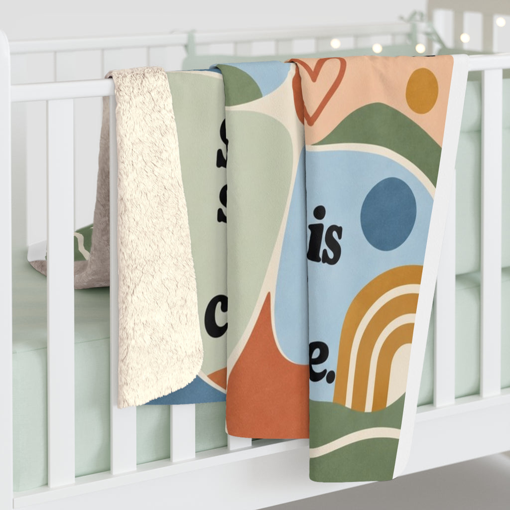 Quietly Seen Affirmation Blanket – 6 Encouraging Sayings  Sherpa Fleece Blanket