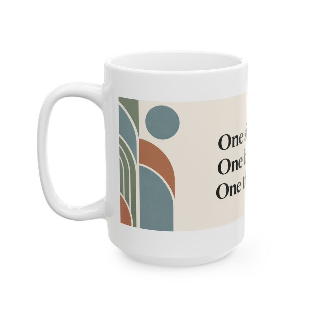 One Sip, One Breath Coffee Mug – Mental Health Awareness Ceramic Mug, (11oz, 15oz)