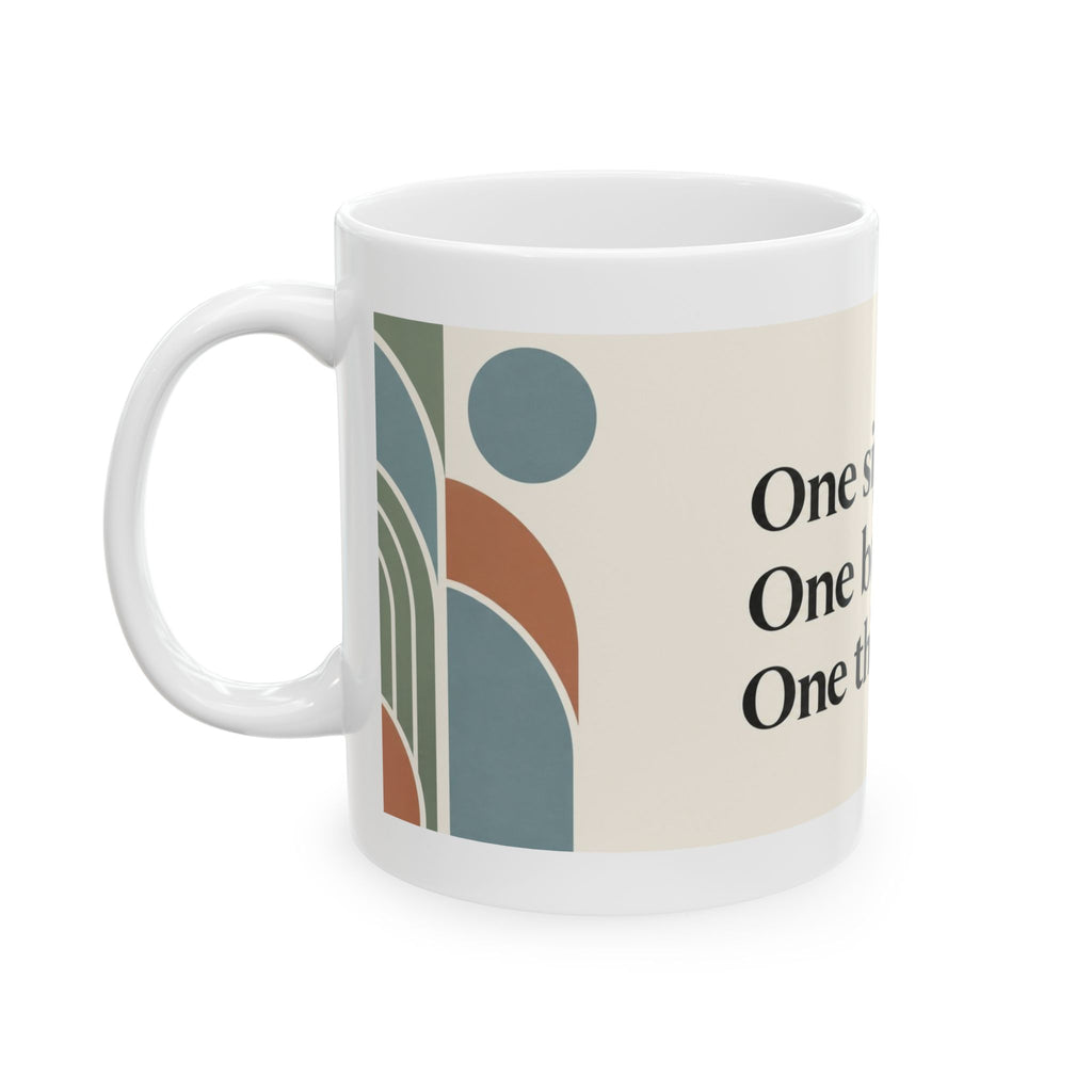 One Sip, One Breath Coffee Mug – Mental Health Awareness Ceramic Mug, (11oz, 15oz)